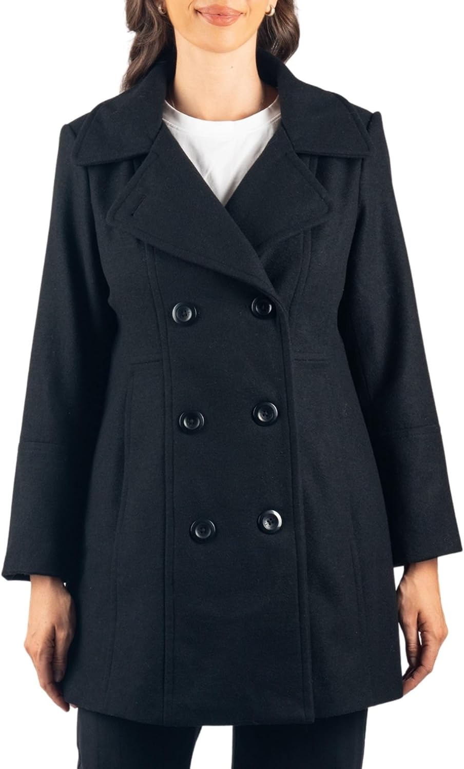 Norah Wool Blend Peacoat Runs Large Classic Double Breasted image 1