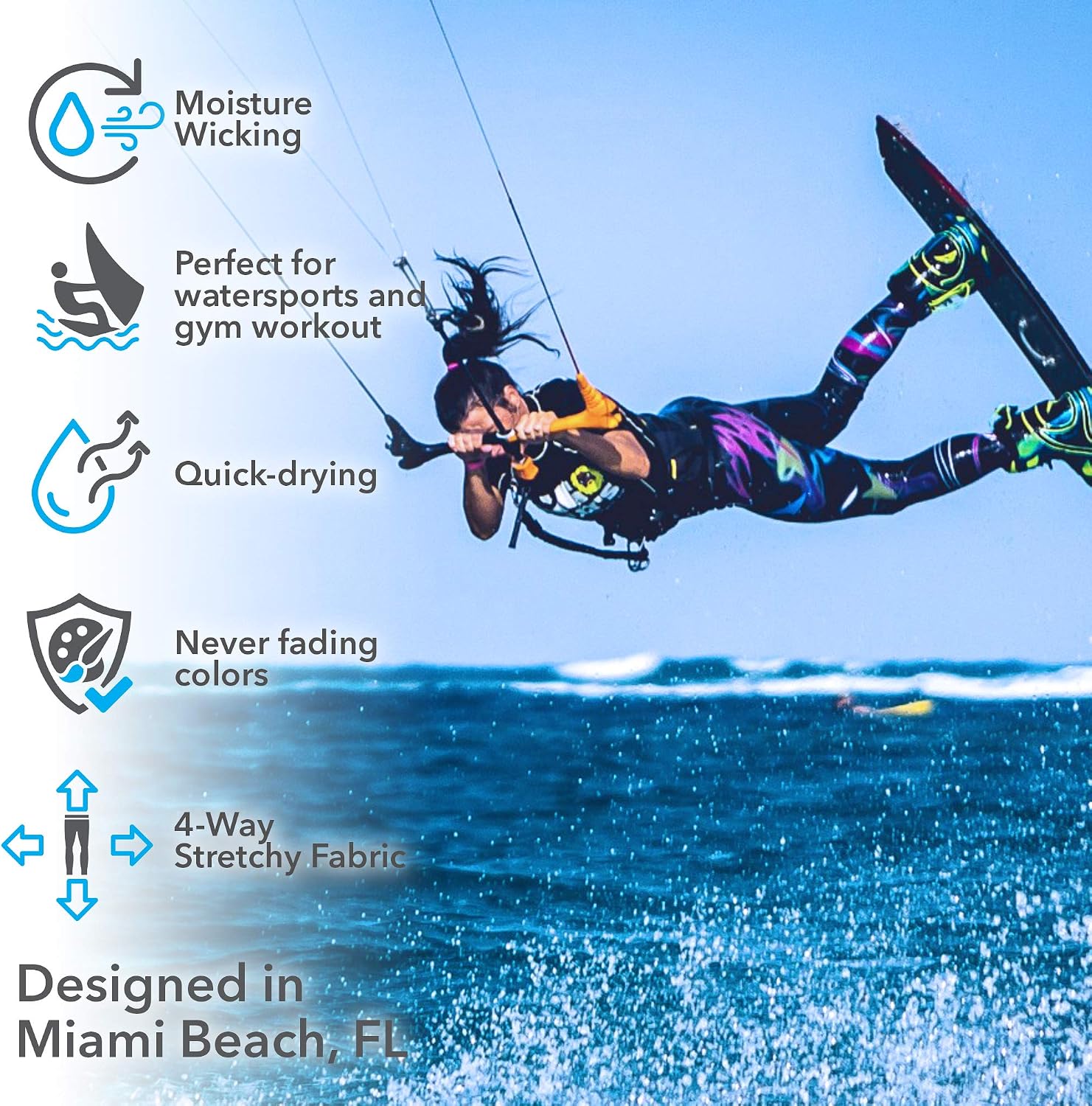 Surf and Swim Leggings for Women, UPF 50+ Yoga Pants Women image 2